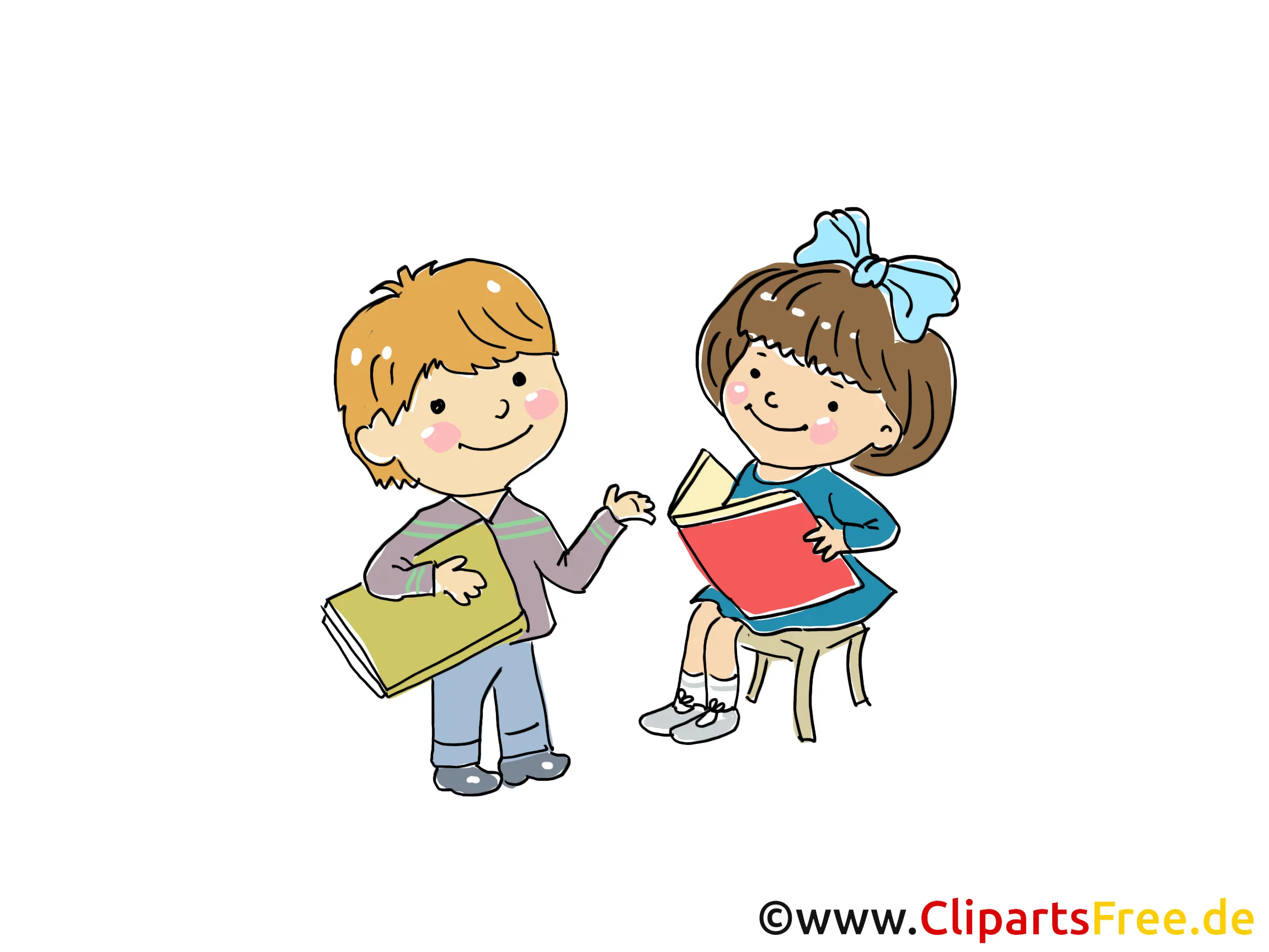 Lesestunde in KiGa Bild, Clipart, Cartoon, Grafik, Comic gratis