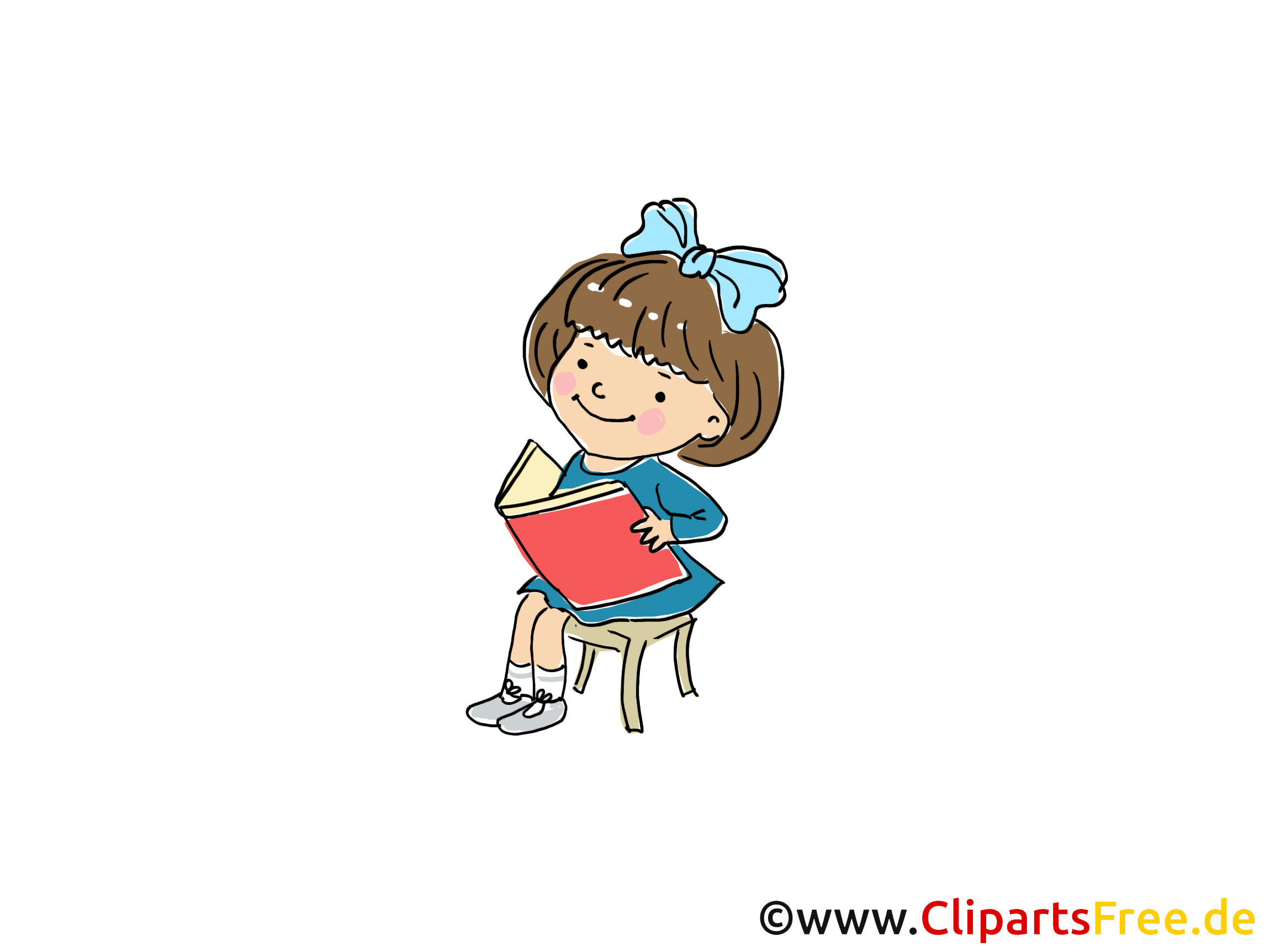 Mädchen liest ein Lernbuch Bild, Clipart, Cartoon, Grafik, Comic gratis Mädchen liest ein Lernbuch Bild, Clipart, Cartoon, Grafik, Comic gratis