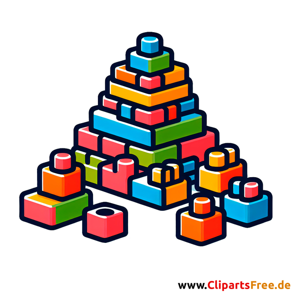 Bauklötze Clipart - Bilder zum Thema Kinderspielzeug