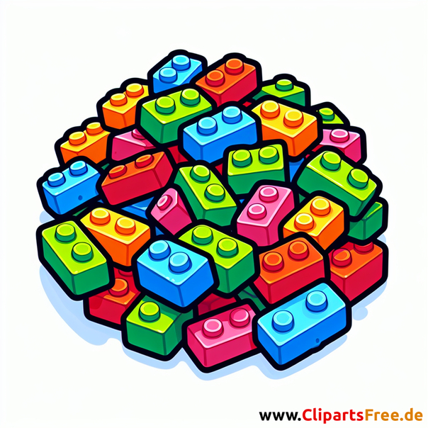 Clip Art Bausteine - Bilder mit Kinderspielzeug