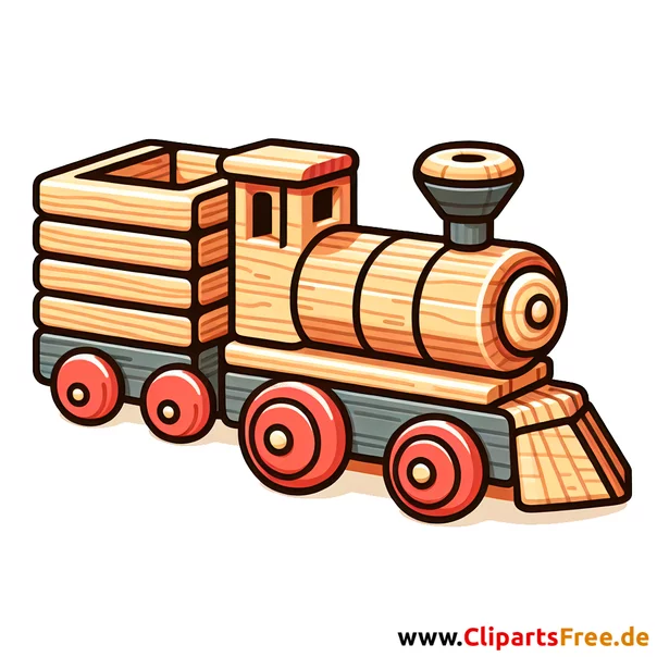Holzeisenbahn Clipart - Bilder mit Kinderspielzeug