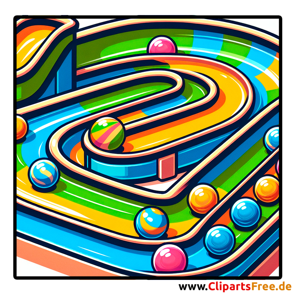 Murmelbahn Clipart - Bilder mit Kinderspielzeug