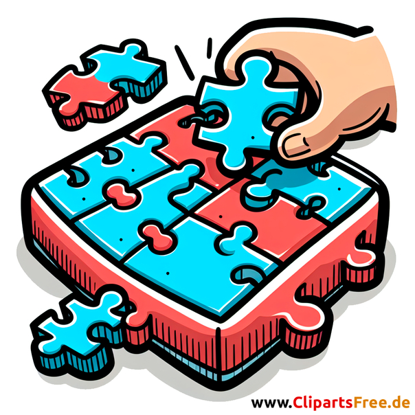 Puzzles Clipart - Bilder mit Kinderspielzeug
