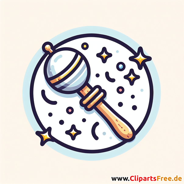 Rassel Clipart - Bilder zum Thema Kinderspielzeug
