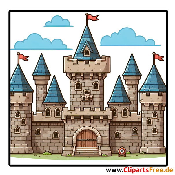 Ritterburg Clipart - Bilder mit Kinderspielzeug