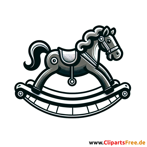 Schaukelpferd Clipart - Bilder zum Thema Kinderspielzeug