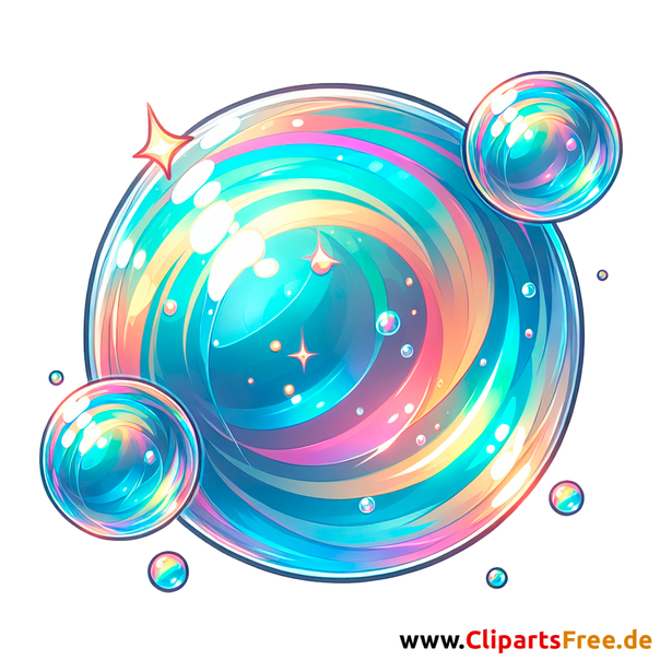 Seifenblasen Clipart - Bilder mit Kinderspielzeug