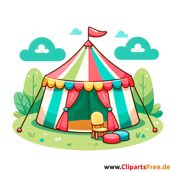 Spielzelt Clipart - Bilder zum Thema Kinderspielzeug