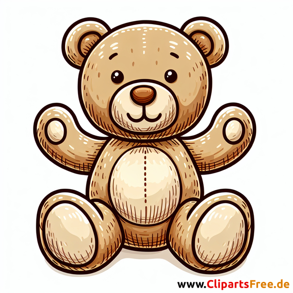 Teddybär Clipart - Bilder zum Thema Kinderspielzeug