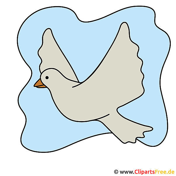 Einladung zur Kommunion mit Cliparts selbst gestalten - Taube Bild Einladung zur Kommunion mit Cliparts selbst gestalten - Taube Bild