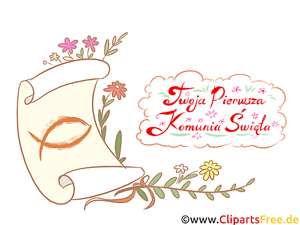 Kostenlose Illustration zur Kommunion auf Polnisch