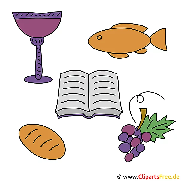 Kommunion Deko selbst basteln - Clipart Vorlagen