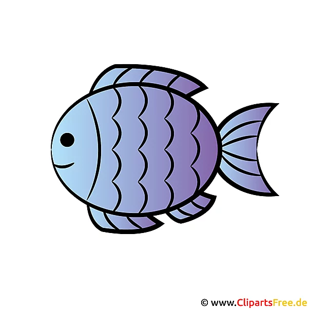 Kommunion Einladungskarten mit Cliparts gestalten - Fisch Cartoon