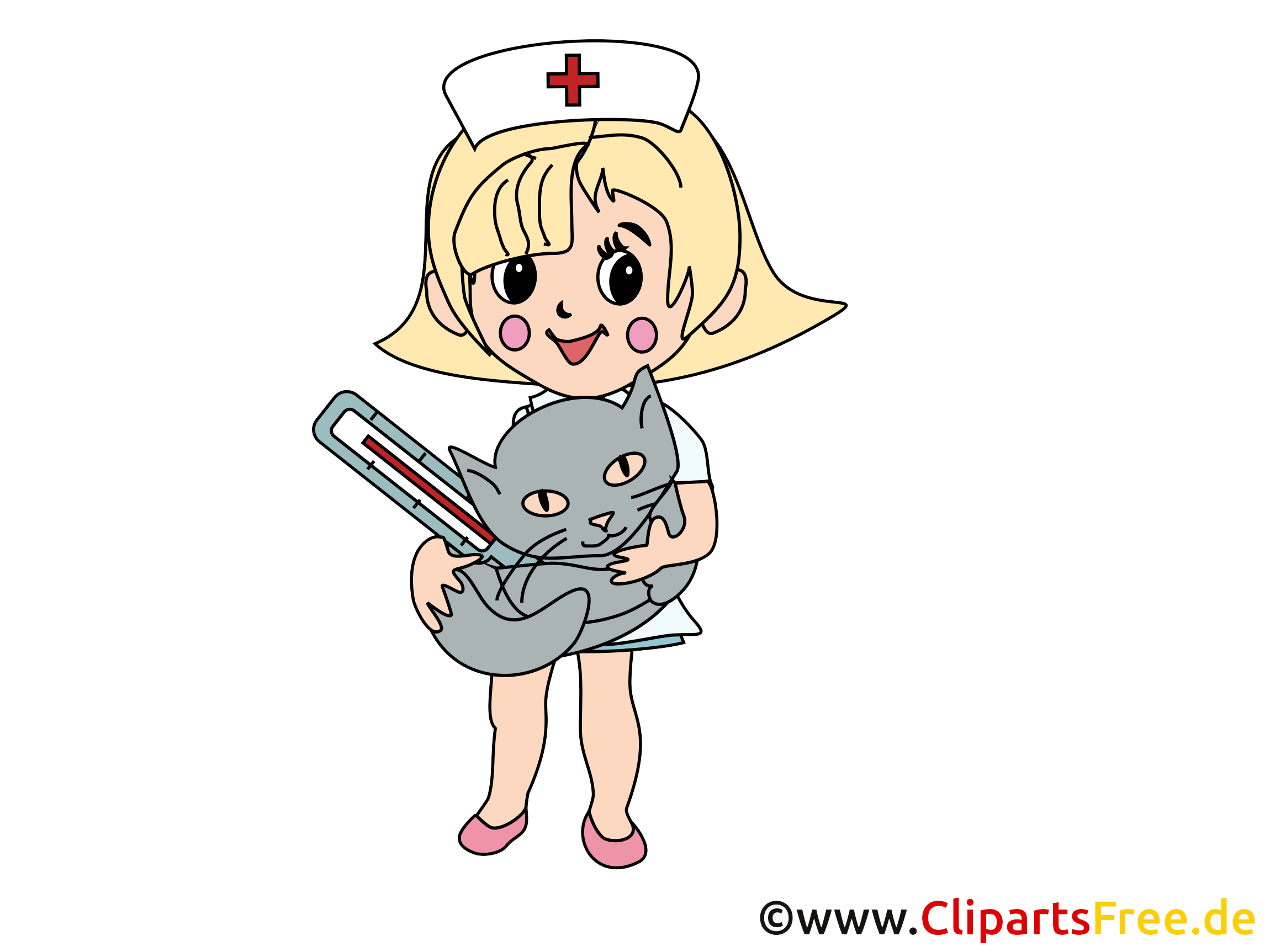 Cartoon verpleegster