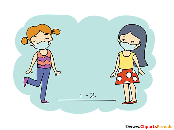 Abstand halten Schild - Corona Bilder für Schule und KiGa