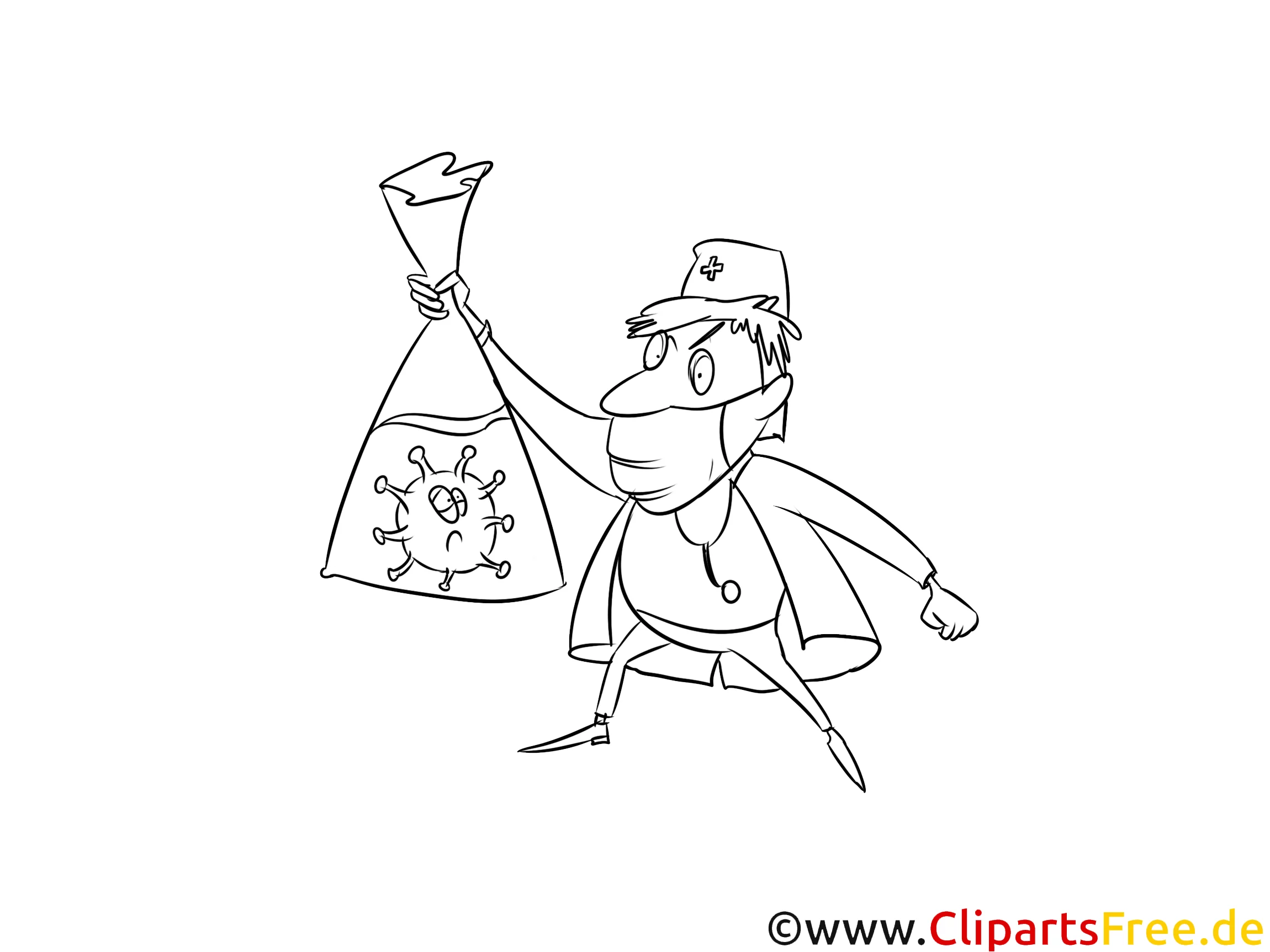 Arzt Karikatur, Zeichnung, Bild
