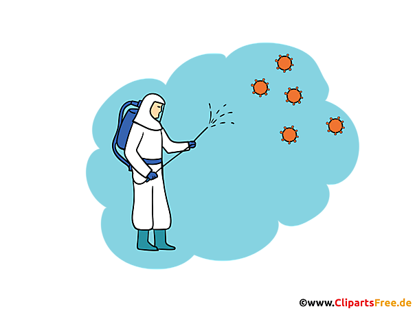 Desinfektion Illustration - Bilder zum Corona