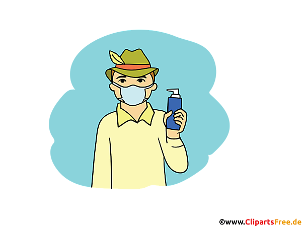 Desinfiktionsmittel Clipart, Bild, Illustration