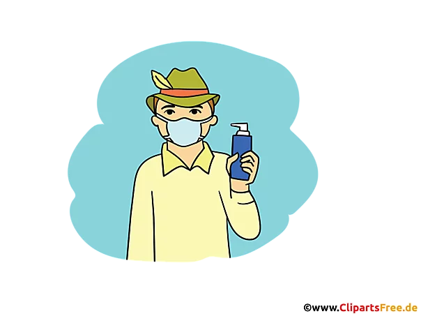 Desinfiktionsmittel Clipart, Bild, Illustration
