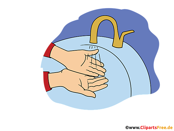 Hände waschen Clipart - Printmaterialien zum Coronavirus