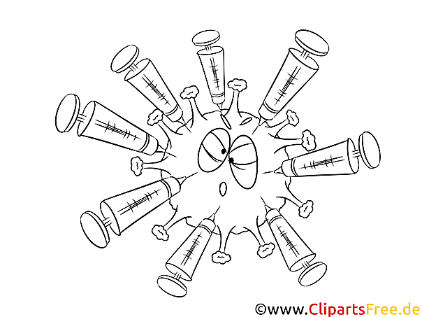 Impfstoff gegen Virus - Corona, Covid-19 Cliparts