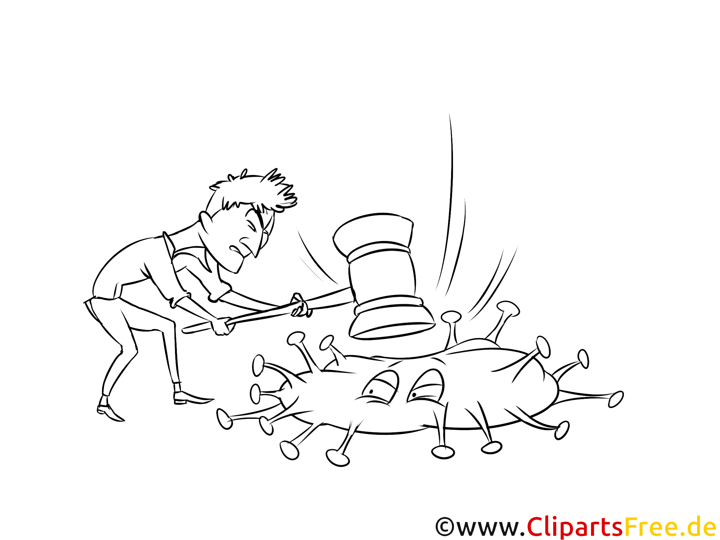 Virus bekämpfen Clipart, Bild. Illustration Virus bekämpfen Clipart, Bild. Illustration