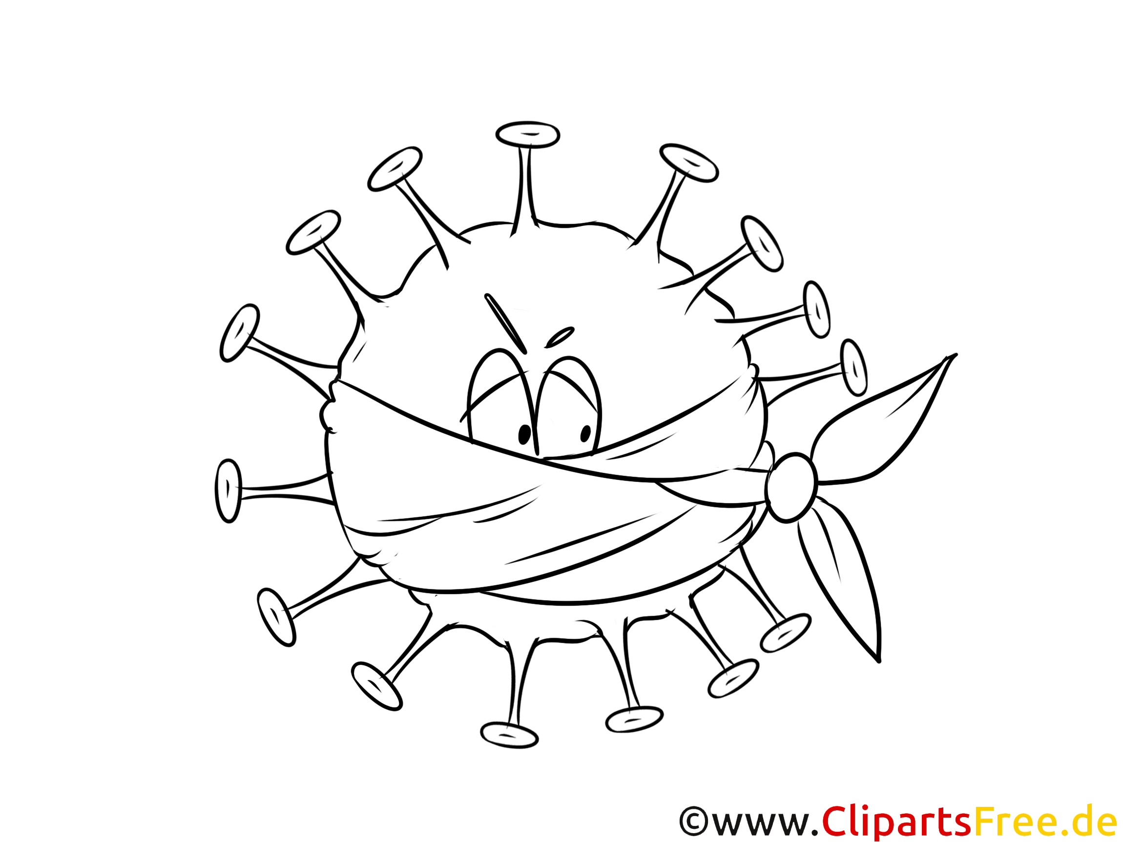 Virus Malvorlage, Bild zum Ausmalen und Drucken Virus Malvorlage, Bild zum Ausmalen und Drucken
