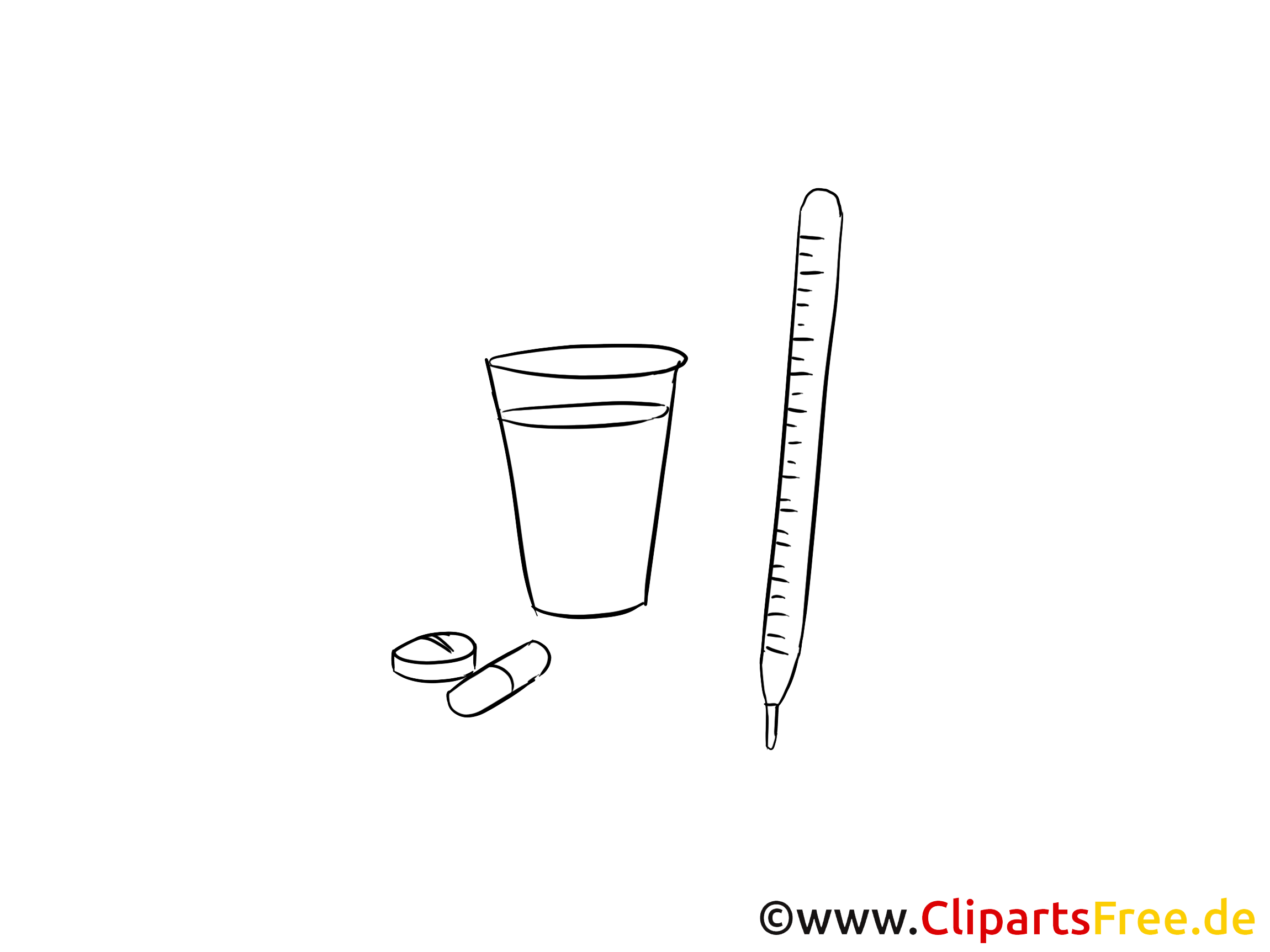 Medizin Zeichnung, Clipart, Bild