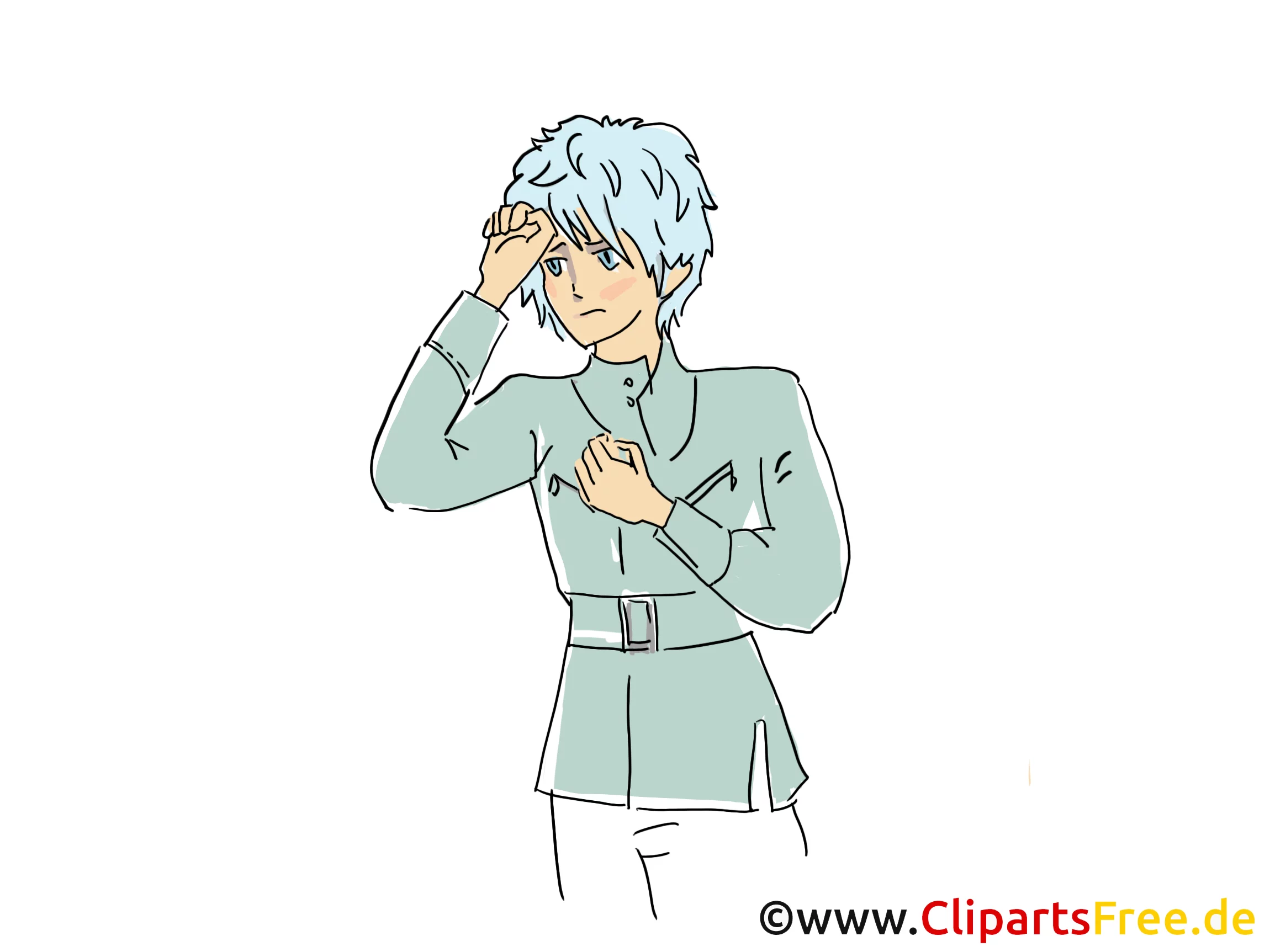 Anime Figur Illustration, Bild, Clipart, Comic, Cartoon, Grafik