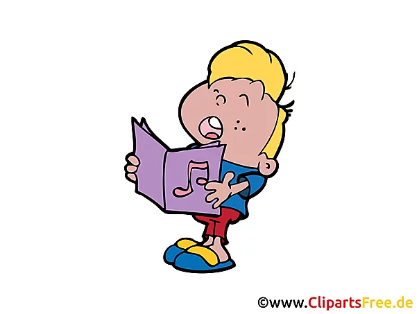 Chor, Singen, Kind Clipart, Cartoon, Illustration, Bild