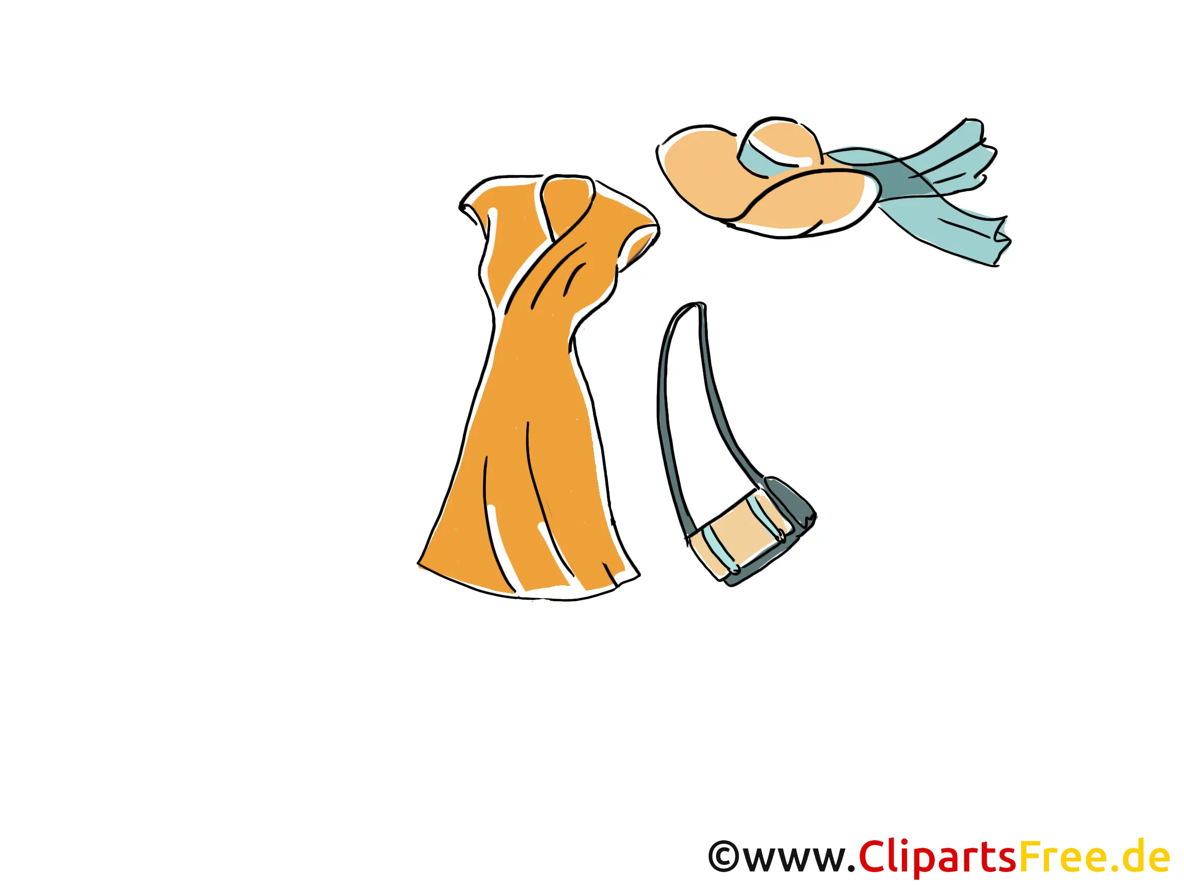 Sommer Kleid Clipart, Bild, Illustration, Grafik,  Image kostenlos