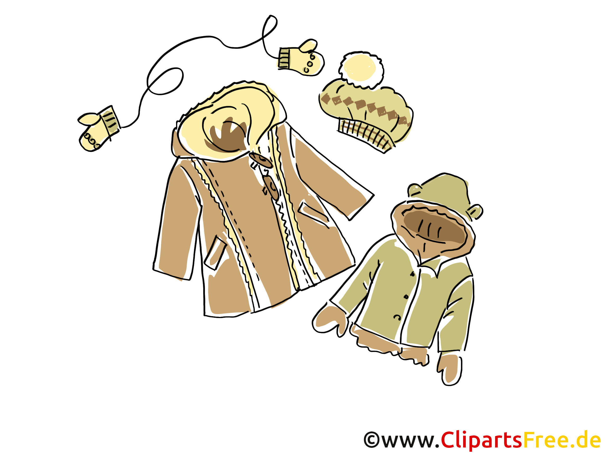 Winterkleidung Fur Kinder Clipart Bild Illustration Grafik Kostenlos