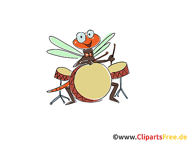 Trommel spielen Comic, Cartoon, Clipart, Bild, Zeichnung, Illustration gratis Trommel spielen Comic, Cartoon, Clipart, Bild, Zeichnung, Illustration gratis