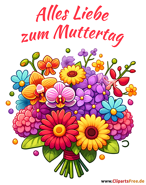 Alles Liebe zum Muttertag Grusskarte kostenlos
