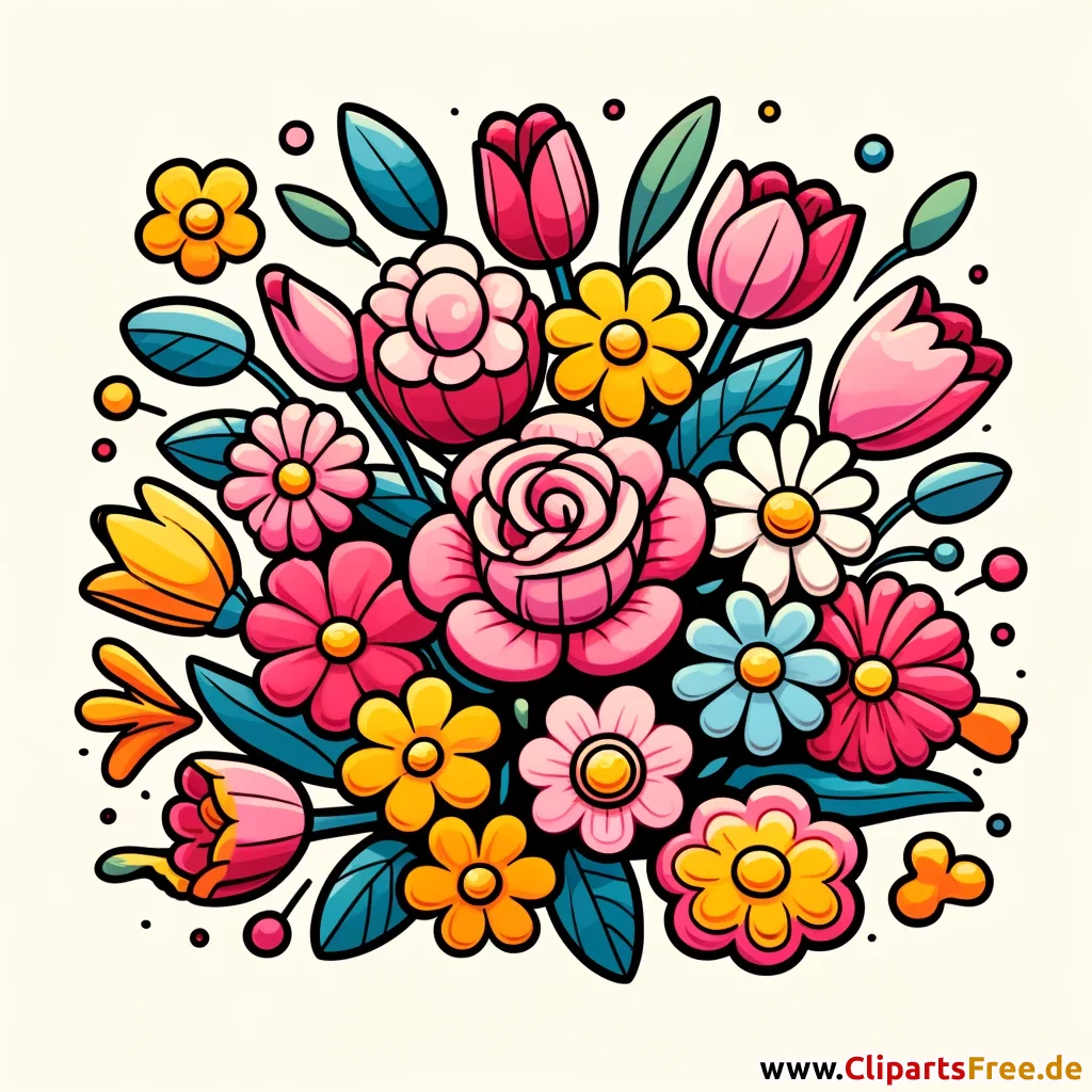 Bukett mit Blumen zum Muttertag