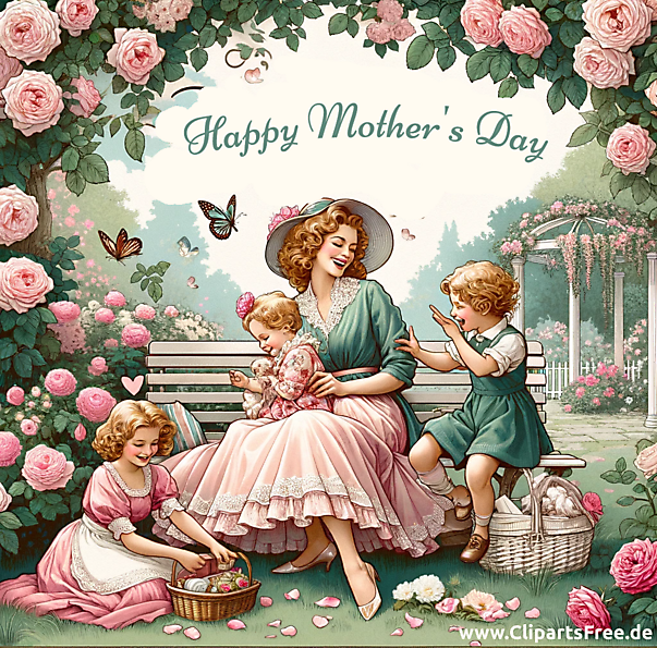 Glückwunschkarte Vintage zum Muttertag