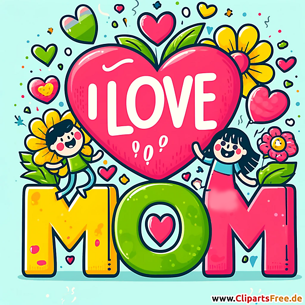 I liebe Mutter eCard zum Muttertag