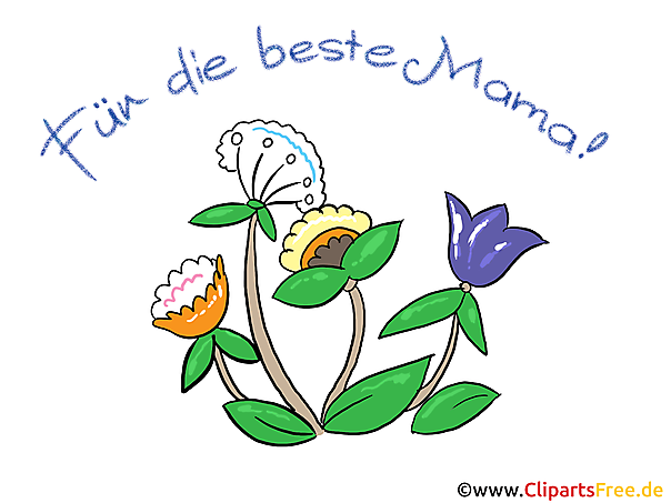 Karte zum Muttertag mit Blumen Karte zum Muttertag mit Blumen
