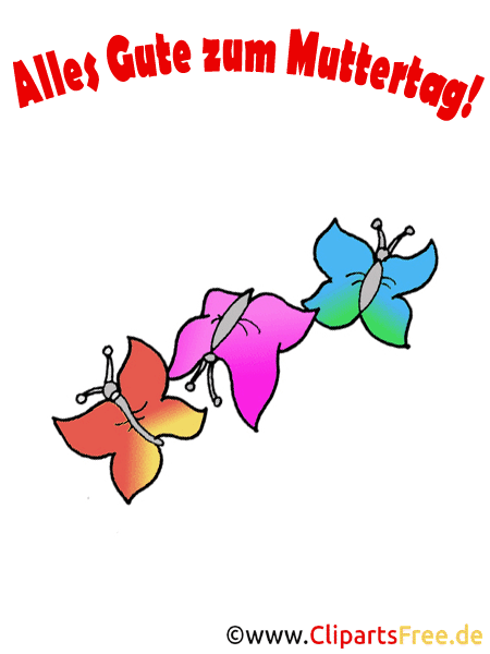 Karten Muttertags-Schmetterling kostenlos Karten Muttertags-Schmetterling kostenlos