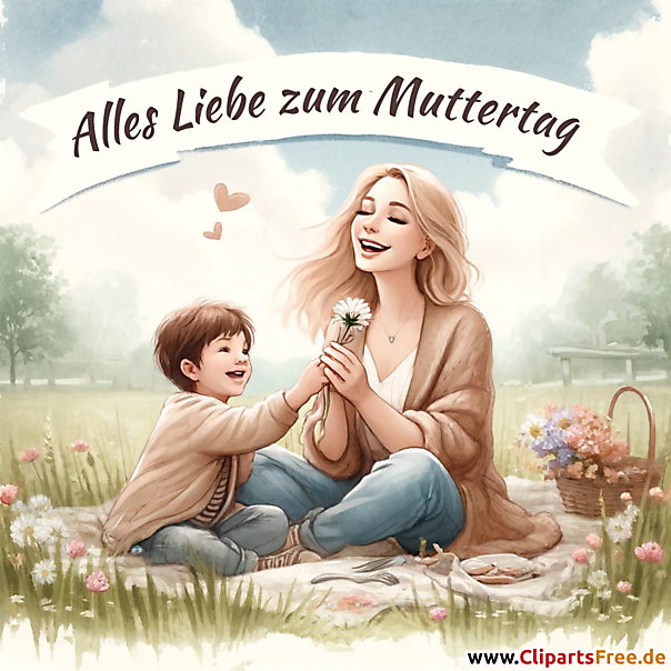 Liebevolle Grusskarte zum Muttertag
