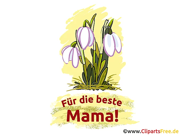 Mother's day card, image, message with flowers