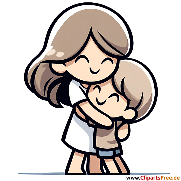 Mutter mit Sohn Clipart zum Muttertag