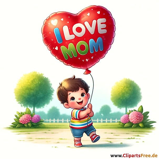 Postkarte zum Muttertag zum Verschicken