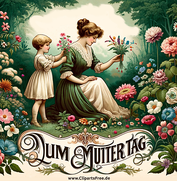 Retro Glückwunschkarte zum Muttertag