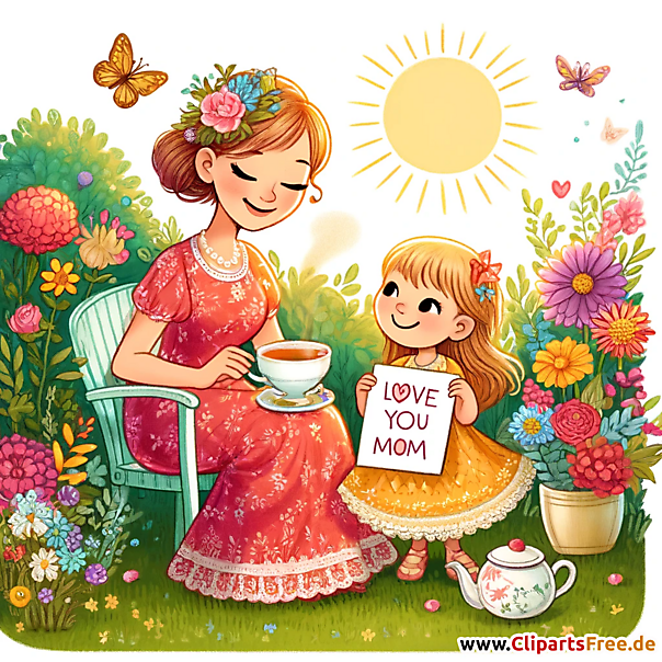 Schönes Bild zum Muttertag kostenlos zum Drucken