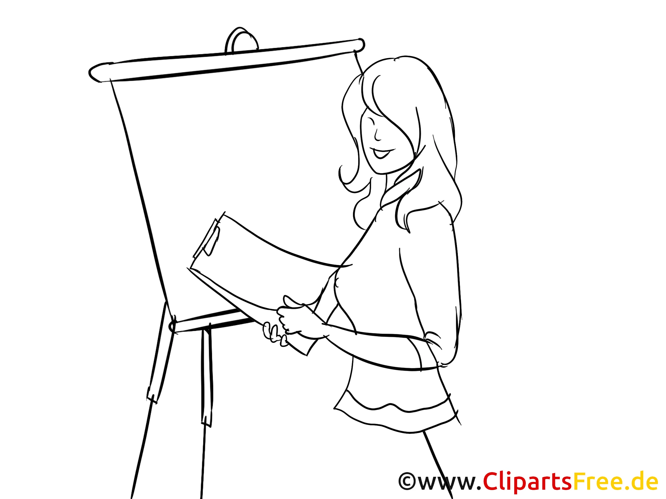 Attraktive Frau Clipart, Bild, Zeichnung, Cartoon
