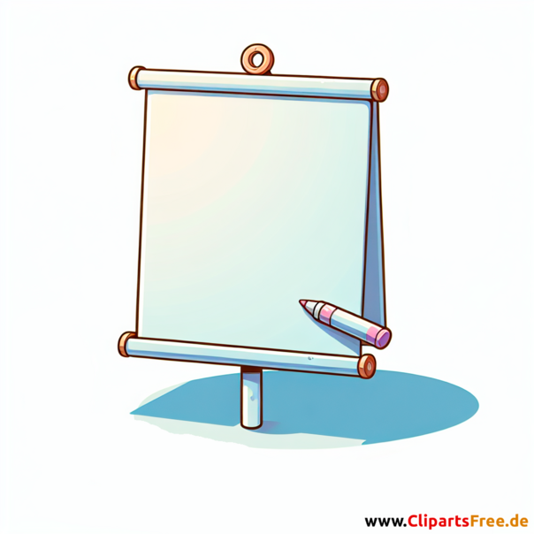 Flipchart-Papier Clipart - Bilder zum Thema Bürobedarf