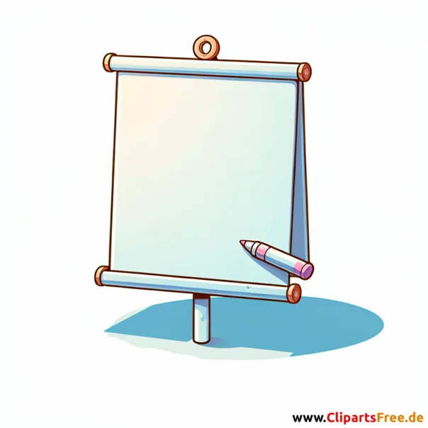 Flipchart-Papier Clipart - Bilder zum Thema Bürobedarf