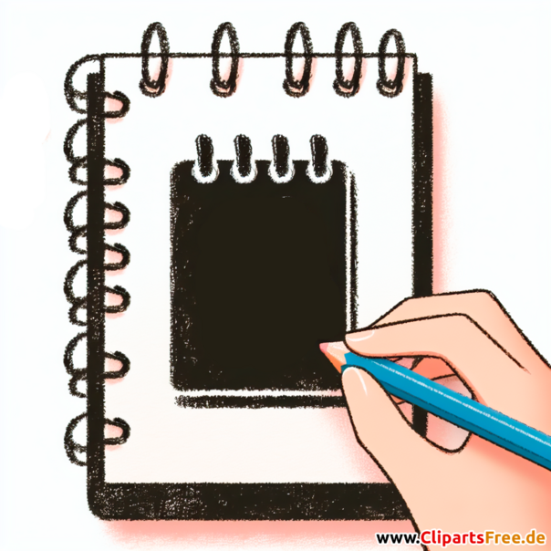 Notizblock Clipart - Bilder zum Thema Bürobedarf