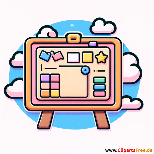 Pinnwand Clipart - Bilder zum Thema Bürobedarf